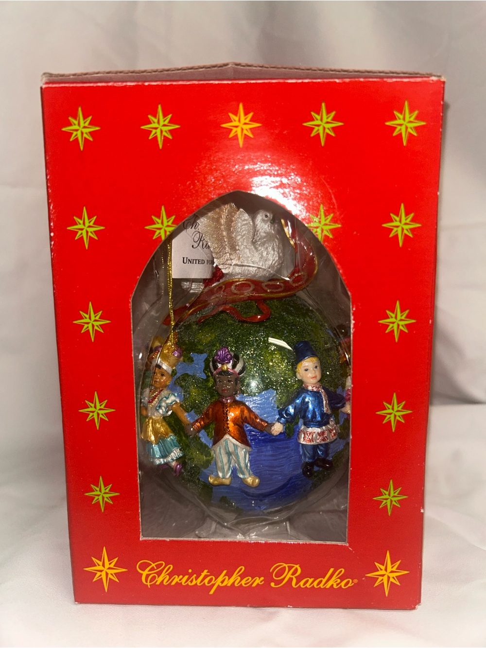 Christopher Radko Vintage United for Peace Ornament